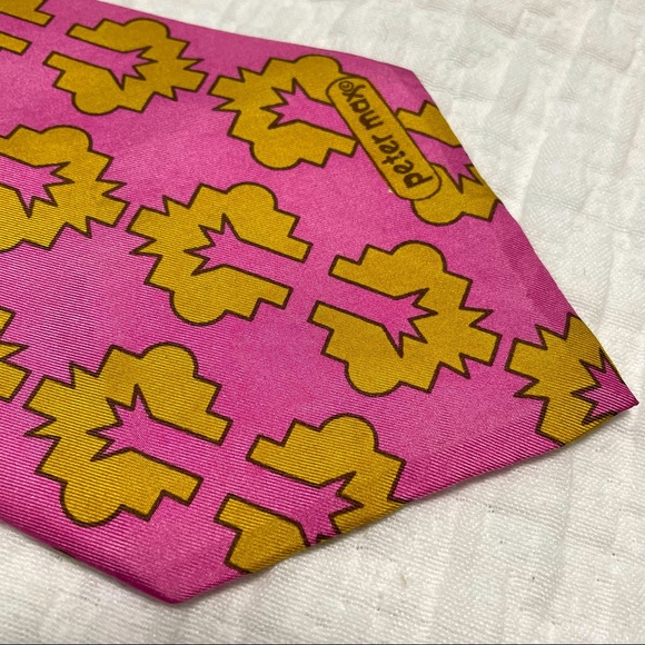 Peter Max All Silk Tie Italian Fabric vintage 70’s Fantastic Pop … - Picture 3 of 9